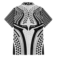 Hawaiian Kakau Art Tattoos Aquaman Style Family Matching Off The Shoulder Long Sleeve Dress and Hawaiian Shirt White Version - Wonder Print Shop