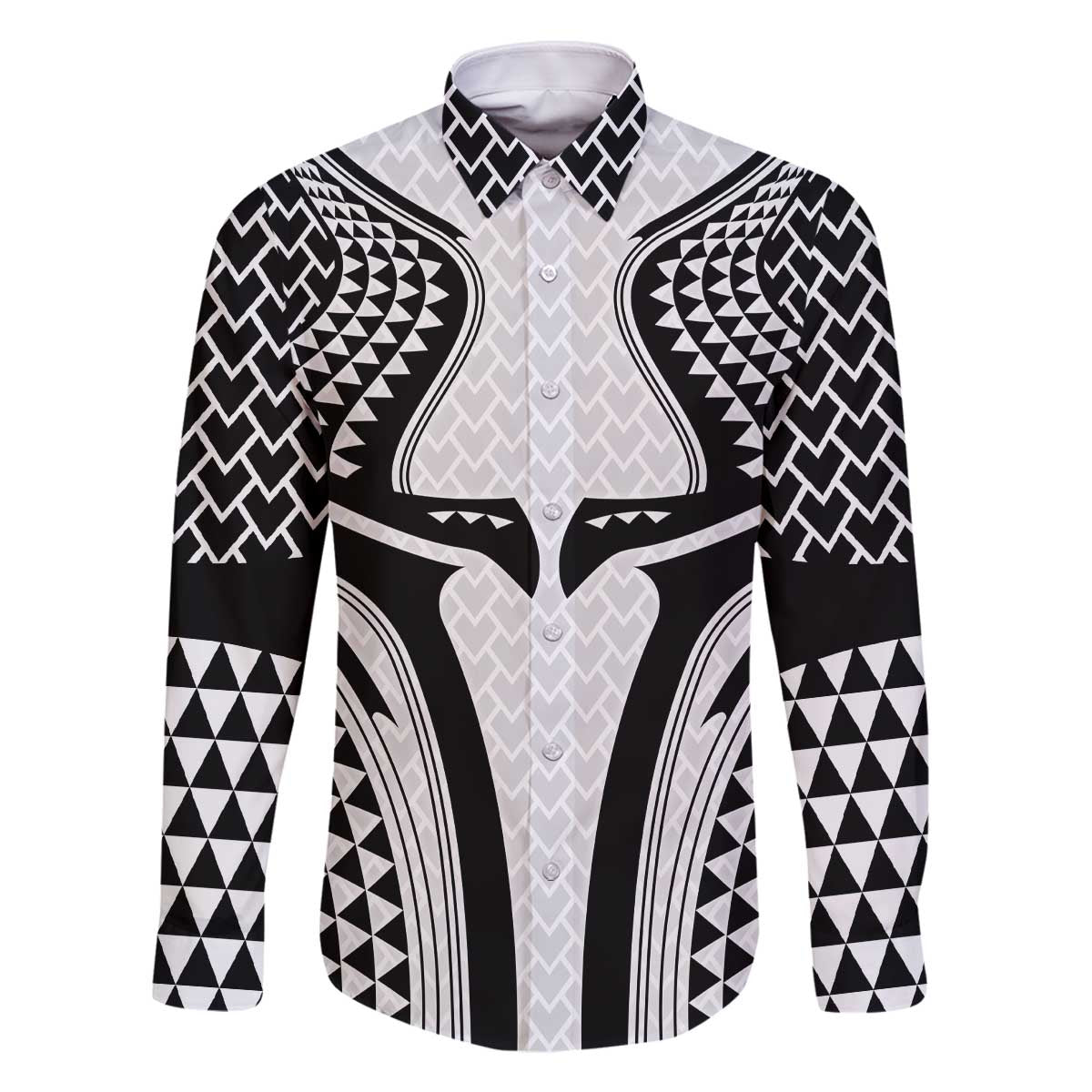 Hawaiian Kakau Art Tattoos Aquaman Style Family Matching Off The Shoulder Long Sleeve Dress and Hawaiian Shirt White Version - Wonder Print Shop