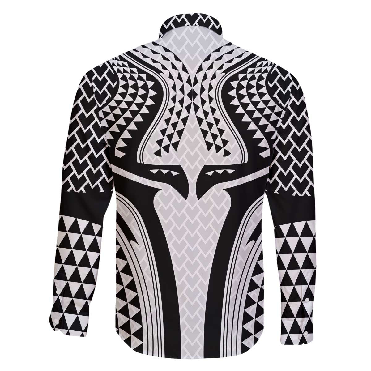 Hawaiian Kakau Art Tattoos Aquaman Style Family Matching Off The Shoulder Long Sleeve Dress and Hawaiian Shirt White Version - Wonder Print Shop