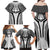 Hawaiian Kakau Art Tattoos Aquaman Style Family Matching Off Shoulder Maxi Dress and Hawaiian Shirt White Version - Wonder Print Shop