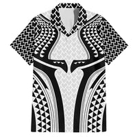 Hawaiian Kakau Art Tattoos Aquaman Style Family Matching Off Shoulder Maxi Dress and Hawaiian Shirt White Version - Wonder Print Shop