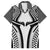 Hawaiian Kakau Art Tattoos Aquaman Style Family Matching Off Shoulder Maxi Dress and Hawaiian Shirt White Version - Wonder Print Shop