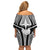 Hawaiian Kakau Art Tattoos Aquaman Style Family Matching Off Shoulder Short Dress and Hawaiian Shirt White Version - Wonder Print Shop