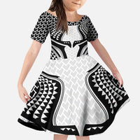 Hawaiian Kakau Art Tattoos Aquaman Style Family Matching Puletasi and Hawaiian Shirt White Version - Wonder Print Shop