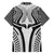 Hawaiian Kakau Art Tattoos Aquaman Style Family Matching Summer Maxi Dress and Hawaiian Shirt White Version - Wonder Print Shop