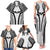 Hawaiian Kakau Art Tattoos Aquaman Style Family Matching Tank Maxi Dress and Hawaiian Shirt White Version - Wonder Print Shop