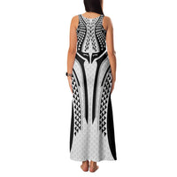 Hawaiian Kakau Art Tattoos Aquaman Style Family Matching Tank Maxi Dress and Hawaiian Shirt White Version - Wonder Print Shop