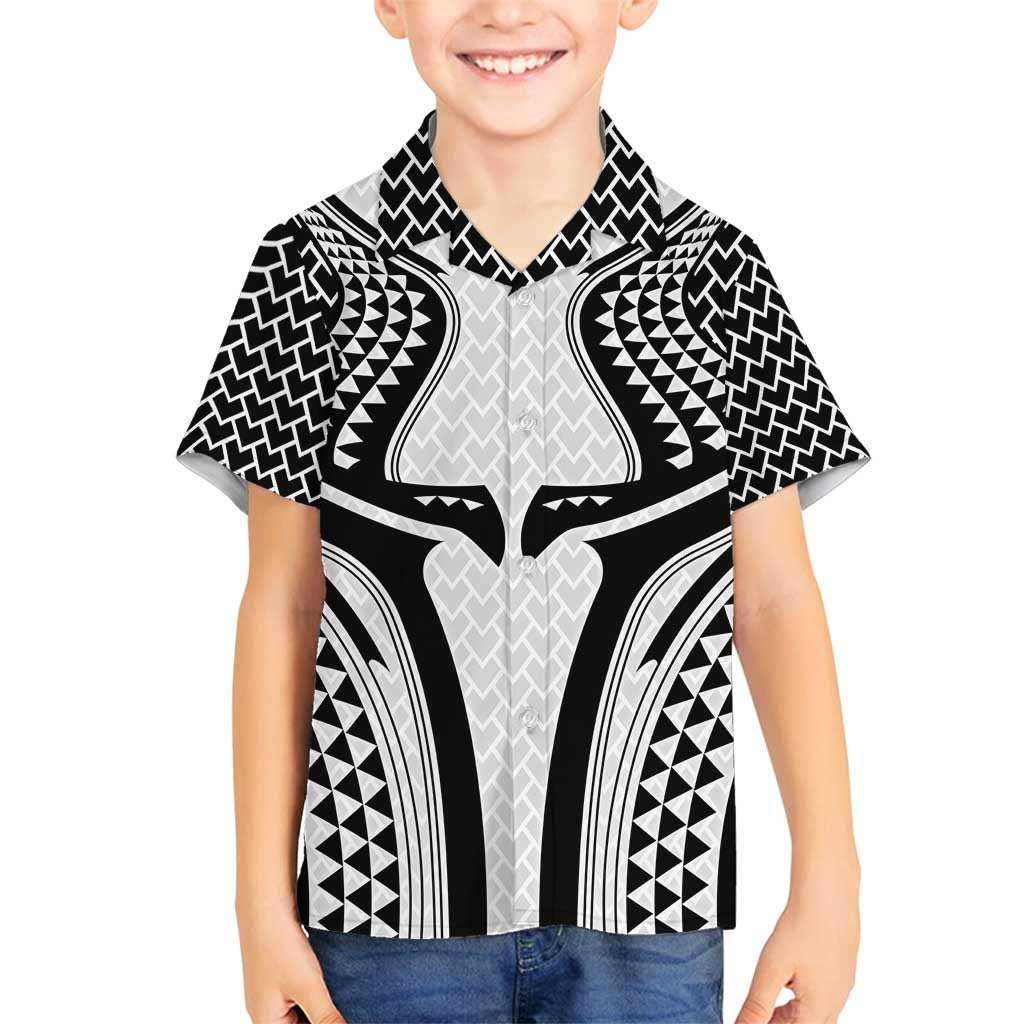 Hawaiian Kakau Art Tattoos Aquaman Style Family Matching Tank Maxi Dress and Hawaiian Shirt White Version - Wonder Print Shop