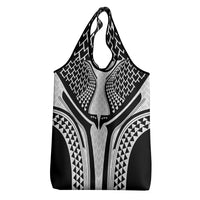 Hawaiian Kakau Art Tattoos Aquaman Style Grocery Bag White Version - Wonder Print Shop