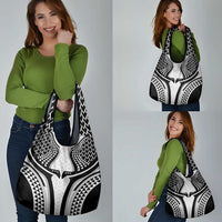 Hawaiian Kakau Art Tattoos Aquaman Style Grocery Bag White Version - Wonder Print Shop