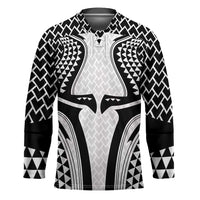 Hawaiian Kakau Art Tattoos Aquaman Style Hockey Jersey White Version - Wonder Print Shop