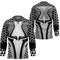 Hawaiian Kakau Art Tattoos Aquaman Style Hockey Jersey White Version - Wonder Print Shop