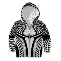 Hawaiian Kakau Art Tattoos Aquaman Style Kid Hoodie White Version - Wonder Print Shop
