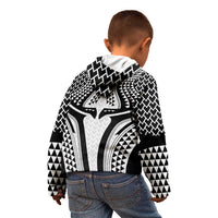 Hawaiian Kakau Art Tattoos Aquaman Style Kid Hoodie White Version - Wonder Print Shop