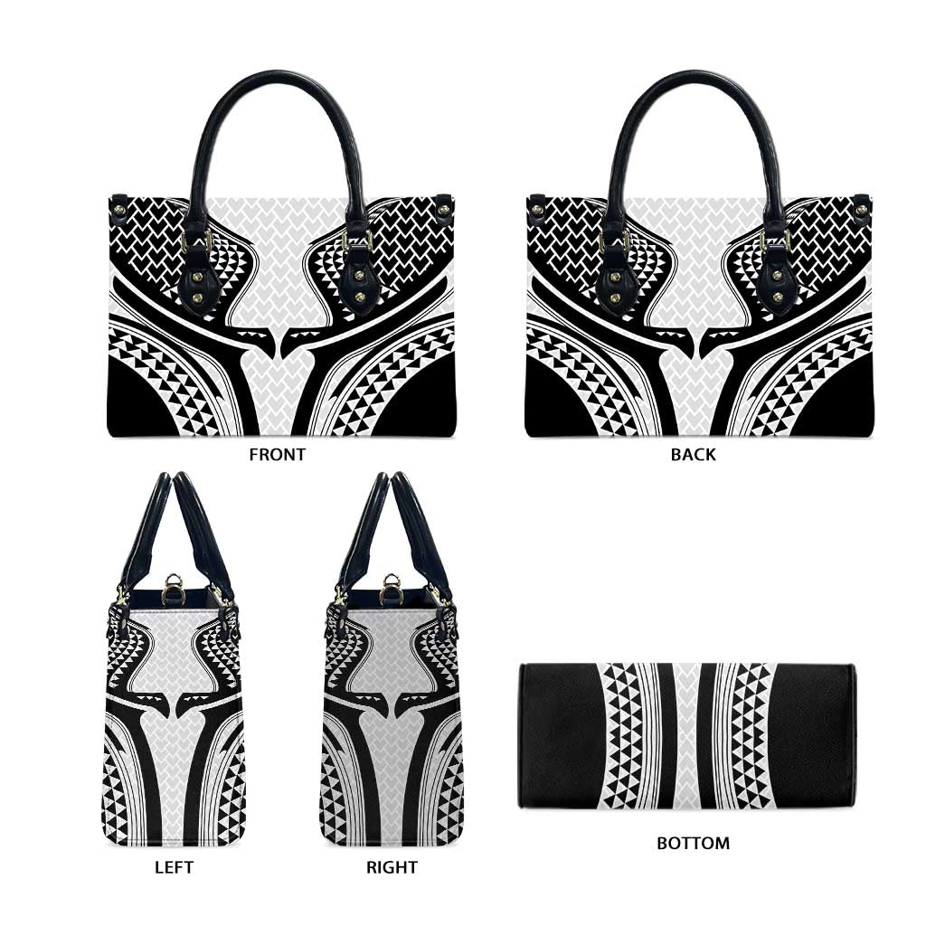 Hawaiian Kakau Art Tattoos Aquaman Style Leather Bag White Version - Wonder Print Shop