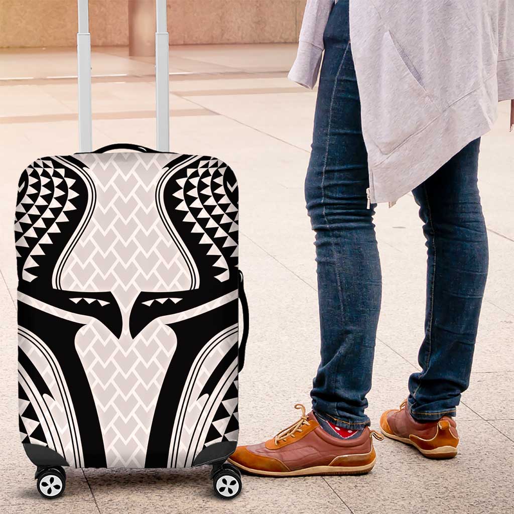 Hawaiian Kakau Art Tattoos Aquaman Style Luggage Cover White Version - Wonder Print Shop