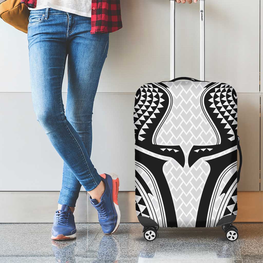 Hawaiian Kakau Art Tattoos Aquaman Style Luggage Cover White Version - Wonder Print Shop
