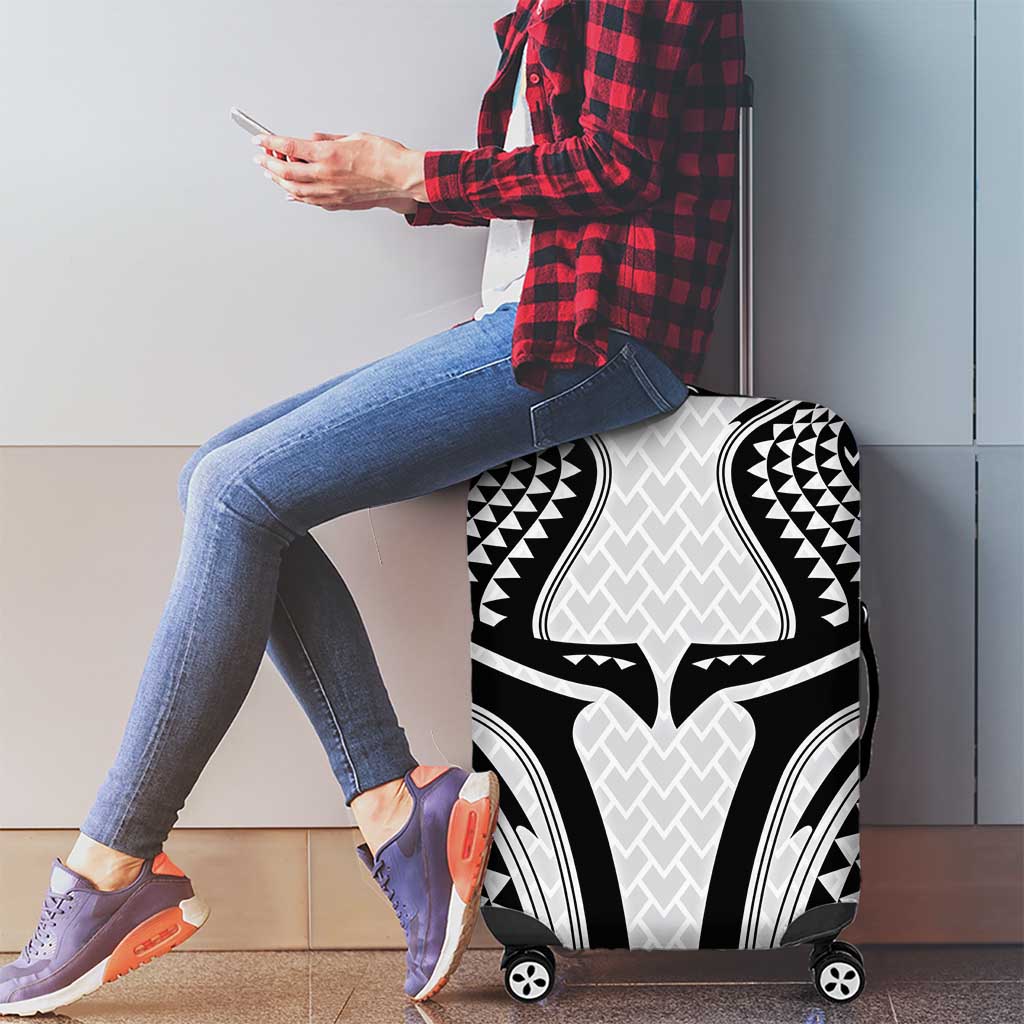 Hawaiian Kakau Art Tattoos Aquaman Style Luggage Cover White Version - Wonder Print Shop
