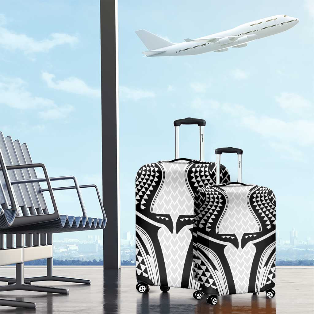 Hawaiian Kakau Art Tattoos Aquaman Style Luggage Cover White Version - Wonder Print Shop