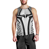 Hawaiian Kakau Art Tattoos Aquaman Style Men Tank Top White Version - Wonder Print Shop