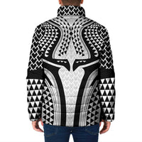 Hawaiian Kakau Art Tattoos Aquaman Style Padded Jacket White Version - Wonder Print Shop