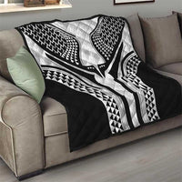 Hawaiian Kakau Art Tattoos Aquaman Style Quilt White Version - Wonder Print Shop