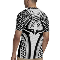 Hawaiian Kakau Art Tattoos Aquaman Style Rugby Jersey White Version - Wonder Print Shop