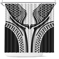 Hawaiian Kakau Art Tattoos Aquaman Style Shower Curtain White Version - Wonder Print Shop