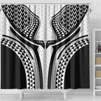 Hawaiian Kakau Art Tattoos Aquaman Style Shower Curtain White Version - Wonder Print Shop