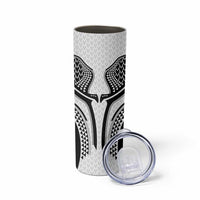 Hawaiian Kakau Art Tattoos Aquaman Style Skinny Tumbler White Version - Wonder Print Shop