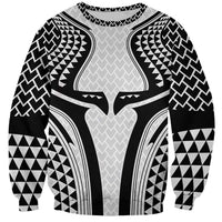 Hawaiian Kakau Art Tattoos Aquaman Style Sweatshirt White Version - Wonder Print Shop