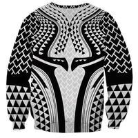 Hawaiian Kakau Art Tattoos Aquaman Style Sweatshirt White Version - Wonder Print Shop
