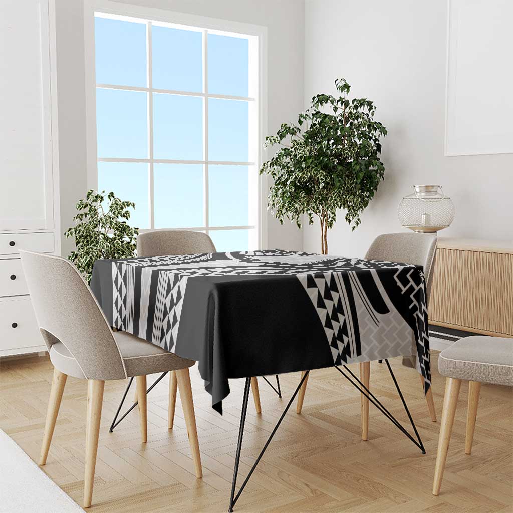 Hawaiian Kakau Art Tattoos Aquaman Style Tablecloth White Version - Wonder Print Shop