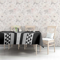 Hawaiian Kakau Art Tattoos Aquaman Style Tablecloth White Version - Wonder Print Shop