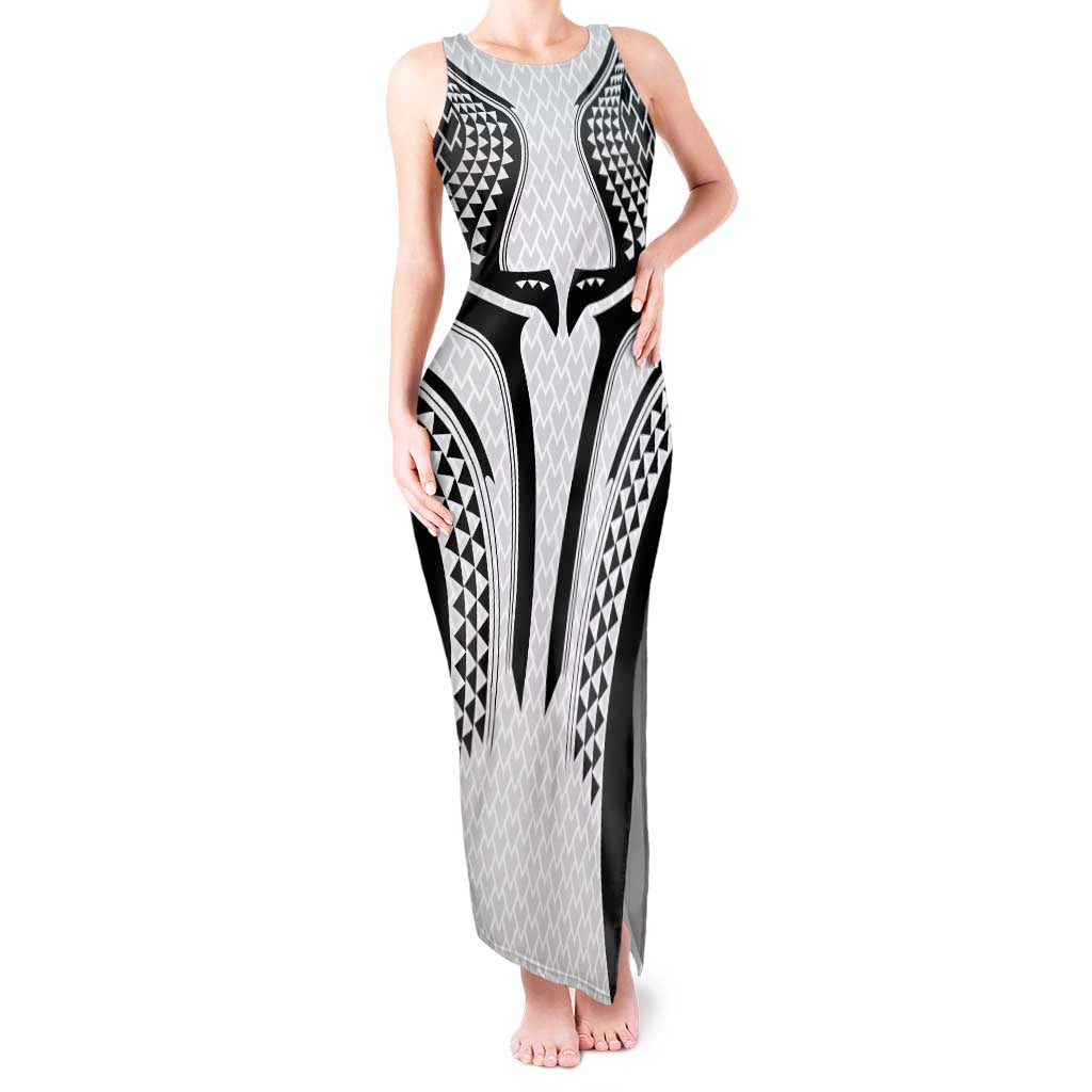 Hawaiian Kakau Art Tattoos Aquaman Style Tank Maxi Dress White Version - Wonder Print Shop