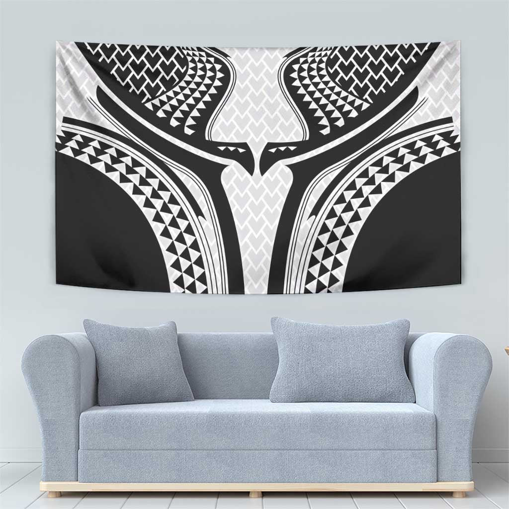 Hawaiian Kakau Art Tattoos Aquaman Style Tapestry White Version - Wonder Print Shop