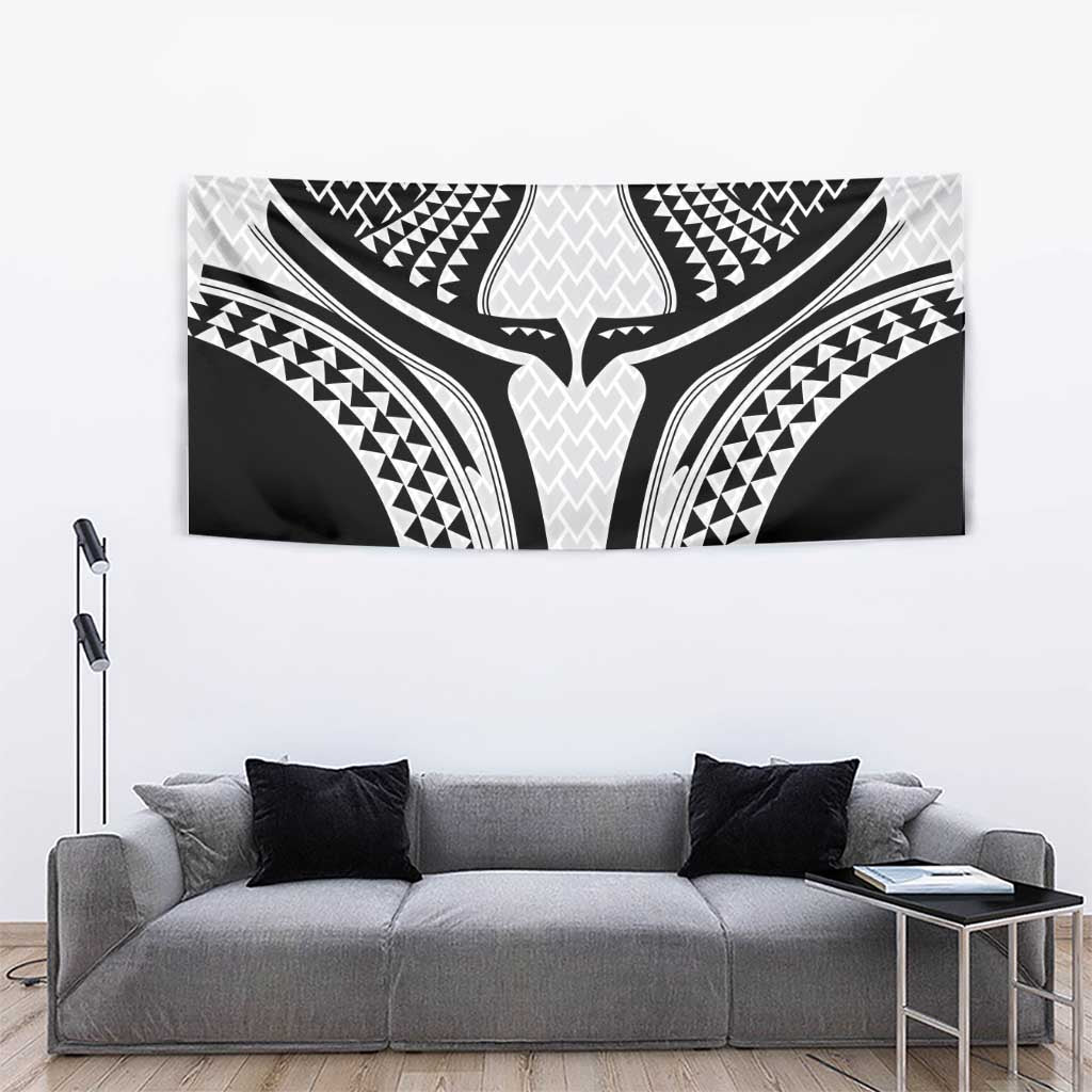 Hawaiian Kakau Art Tattoos Aquaman Style Tapestry White Version - Wonder Print Shop