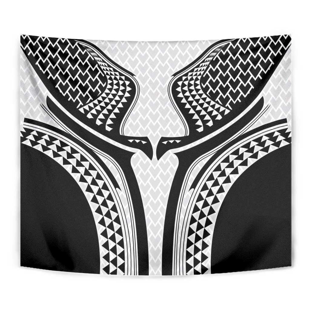 Hawaiian Kakau Art Tattoos Aquaman Style Tapestry White Version - Wonder Print Shop