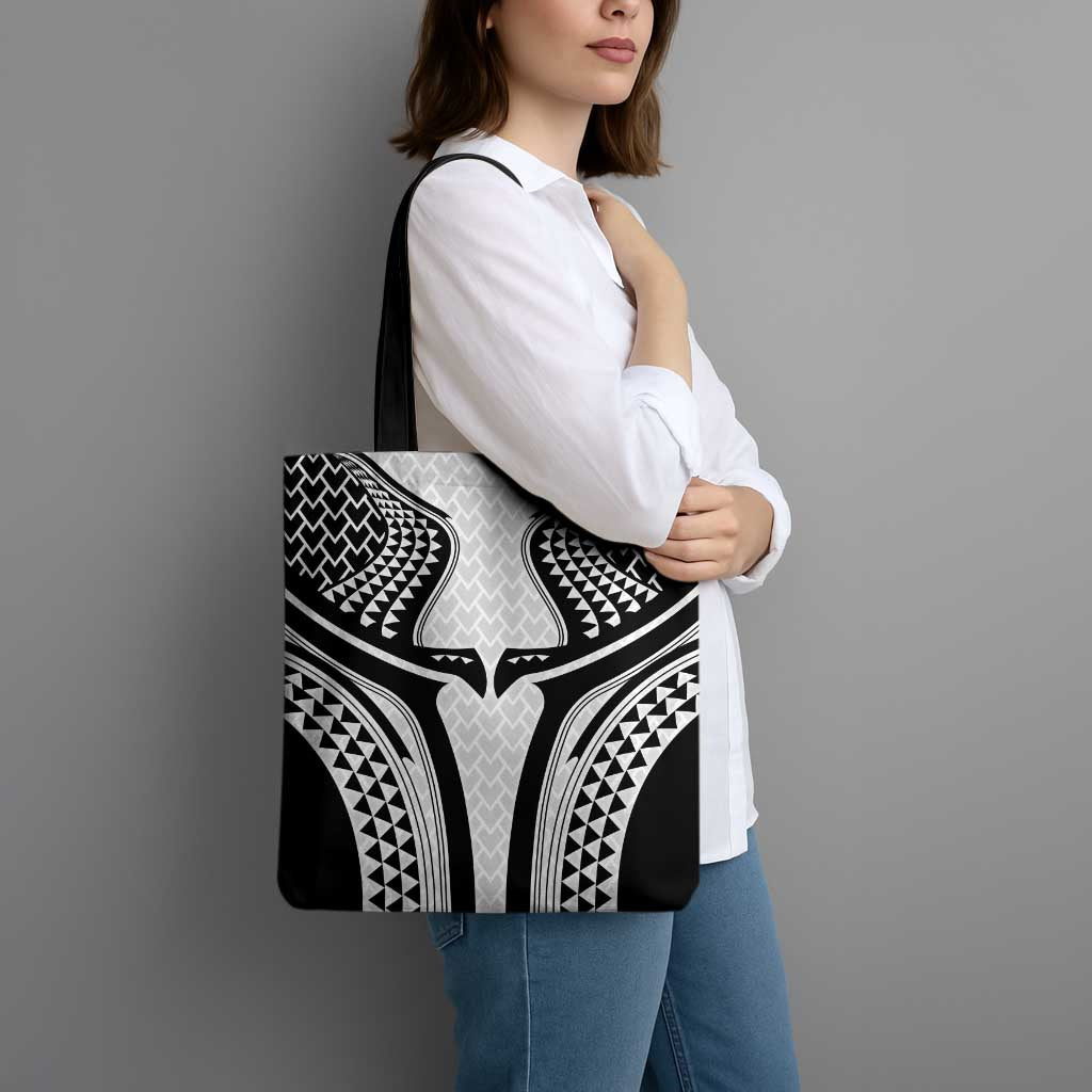 Hawaiian Kakau Art Tattoos Aquaman Style Tote Bag White Version - Wonder Print Shop