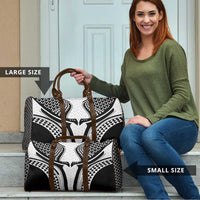 Hawaiian Kakau Art Tattoos Aquaman Style Travel Bag White Version - Wonder Print Shop