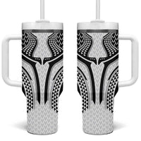 Hawaiian Kakau Art Tattoos Aquaman Style Tumbler With Handle White Version - Wonder Print Shop