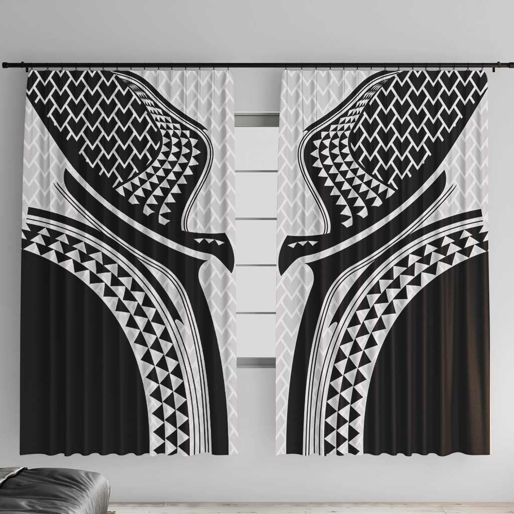 Hawaiian Kakau Art Tattoos Aquaman Style Window Curtain White Version - Wonder Print Shop