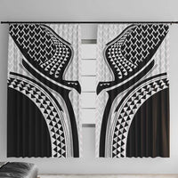 Hawaiian Kakau Art Tattoos Aquaman Style Window Curtain White Version - Wonder Print Shop