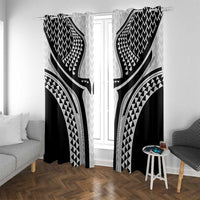 Hawaiian Kakau Art Tattoos Aquaman Style Window Curtain White Version - Wonder Print Shop