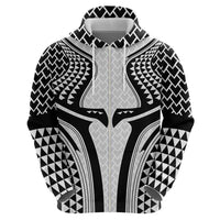 Hawaiian Kakau Art Tattoos Aquaman Style Zip Hoodie White Version - Wonder Print Shop