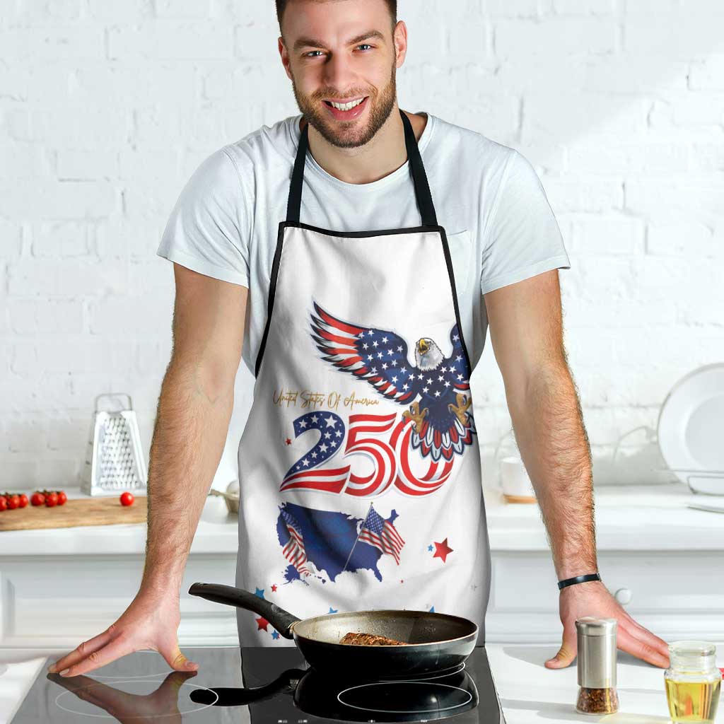 250 Years of American Freedom Apron Flag Bald Eagle and Map