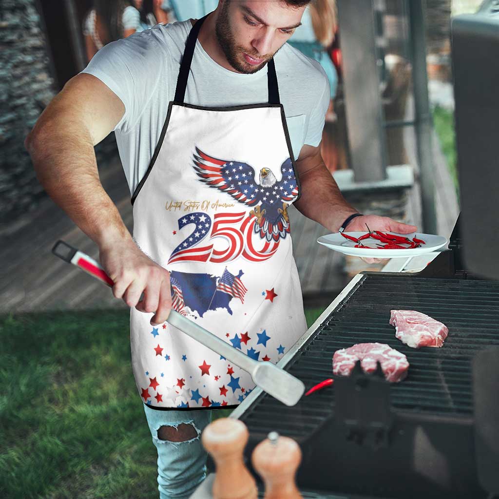 250 Years of American Freedom Apron Flag Bald Eagle and Map