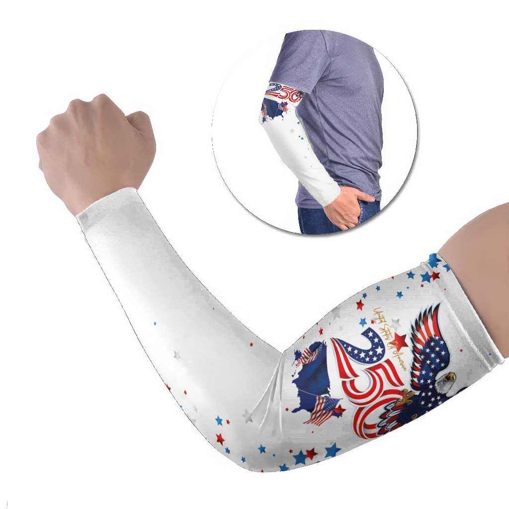 250 Years of American Freedom Arm Sleeves Flag Bald Eagle and Map