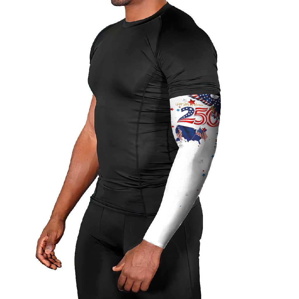 250 Years of American Freedom Arm Sleeves Flag Bald Eagle and Map