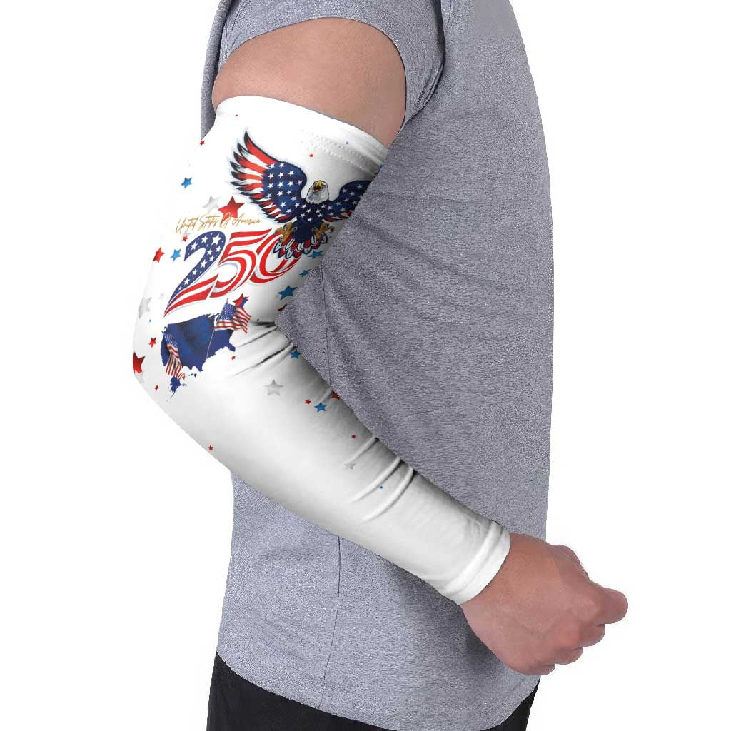 250 Years of American Freedom Arm Sleeves Flag Bald Eagle and Map